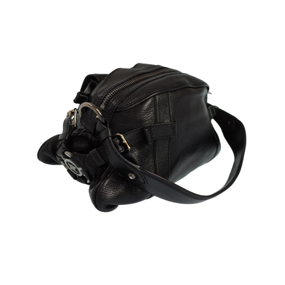 Celine One Shoulder Hobo Bag Leather Black - Picture 2 of 9